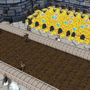 West Emerald Kingdom's Bank during the robbery of the Crimson Legion pirates.