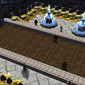West Emerald Kingdom's Bank during the robbery of the Crimson Legion pirates.