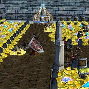 West Emerald Kingdom's Bank during the robbery of the Crimson Legion pirates.
