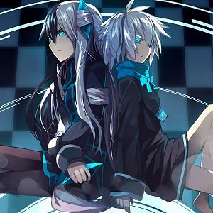 Rain Blue Eyes Long Hair Pantyhose Short Hair Anime Manga Bright Gray Hair Anime Girls Bicolored Hair Black Hair Silver Hair Norah Bright Fresh New Hd