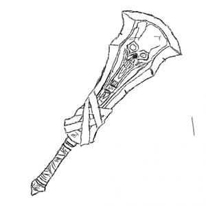 Drawing the Lifetaking Sword wip 1