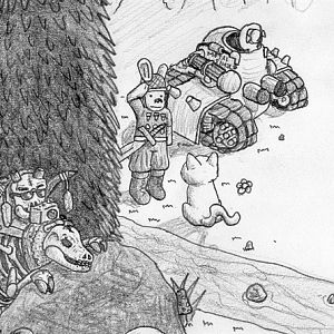 Concept Art Contest   
"Easter Bunny"   
WiP 5

Amargaard: "I have no idea how he did it, but somehow Juno managed to get a militaristic bunny uni