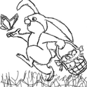 Easter bunny wip 1