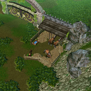 The stables are a new feature that allow our heroes to fast travel around the map. Talk to the stable master and you can travel to any stables in the