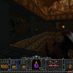 Unholy Death (unholydeath.wad)
MAP41 - Ephemeral Temple

Playing with my custom class Deathknight (separate WAD).

Just have to get that key- Nop