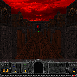 Beyond that gate in the horizon lies land frozen under the crimson sky. The terror you faced means nothing, you must leave your sanity behind.
Now st