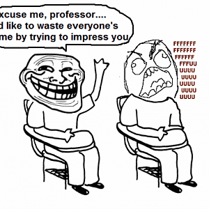 troll face meme excuse me professor