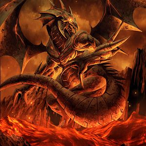 a Dragon rizen from a Vulcano