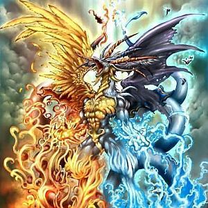 a cool Multi elements dragon