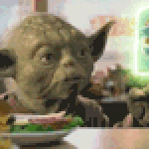 yoda throws diet pepsi away.. xD