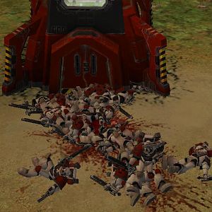 killing field...
chaos lord felt bored again. they just kept coming.