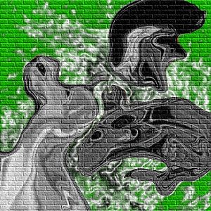 Greased Grafiti

An attempt to make a painting looking like a pic or similar of a wall with grafiti on it. An interresting fact is that this paintin