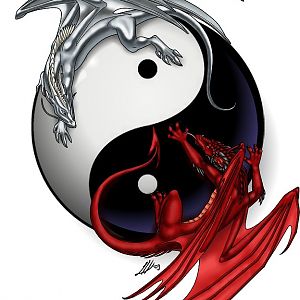 White and Red Dragon