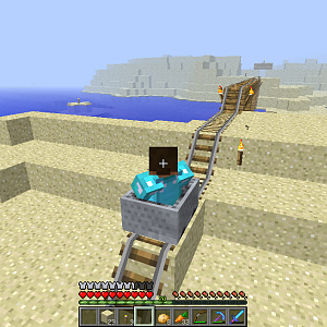 train ride, about to cross the bridge