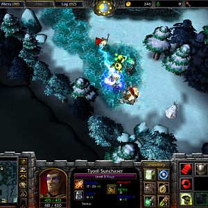Mage casting Chain Lightning.