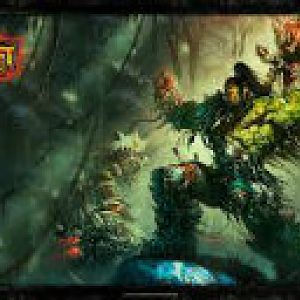 Protectors from the Earth map ping =D
I installed it because i tought it did fit my map. 
The Orc Grom Hellscream (Hero) fight the Creeps in a epic