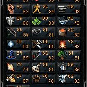 My skill levels at the 2100 total milestone.