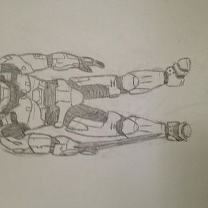 A two hours drawing of Master Chief frim Halo 2
There is a problem with his leg