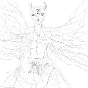 An alien drawn in 20 mins.