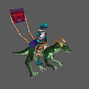 This is the nearly-finished version of my lizardman strider unit. The mesh is about 90% complete, all that's left is the weapon and a final polishing.