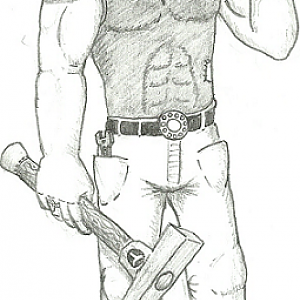 === Peon Am'ar Gardos  Concept Art ===

This is a concept art I made of Peon Am'ar Gardos, in order to request a model for him. It is for my campaig