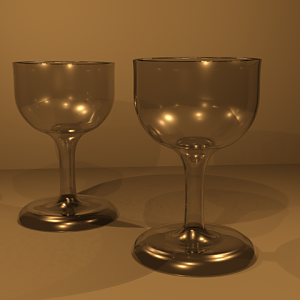 Modeling props and rendering glass. 

Wine glasses made with splines and the lathe modifier, slightly modified, and then rendered with a glass mater