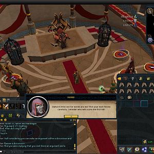 Sliske announcing the race for the Stone of Jas.
