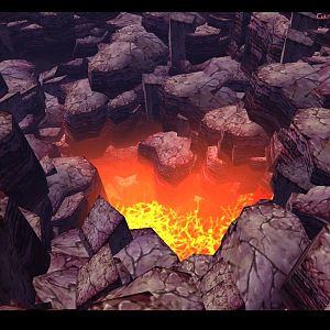 Volcano crater