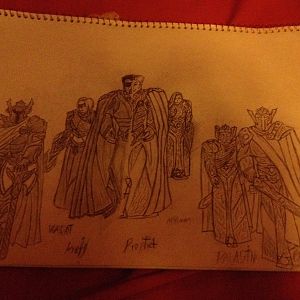 a fast painting of some of the classes, different sides.