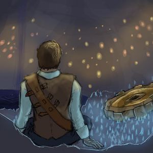 Kari is sitting in a Cavern, and singing while the glowing mushrooms dance.