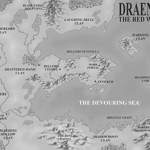 The map of the Red World, Draenor.

Taken from the Manual of Warcraft II Tides of Darkness