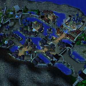 This is Stormwind, as most who are familiar could probably see.  It is entirely based off of the WoW appearance and is connected to Elwynn forest.  I
