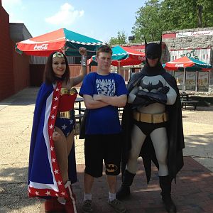 Batman and Wonder Woman - six flags