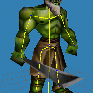 I remake the Blademaster model to use for one of the classes.