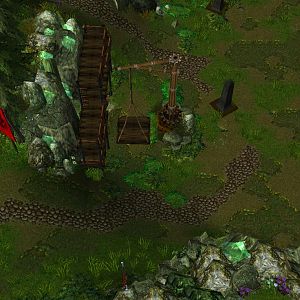 HotBN Terrain v.11.0 (1), scaffold not walkable; crane platform is on ground level and is entirely walkable