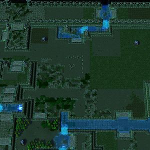 A picture showing a quarter of my upcoming melee map Ancient Hymn.