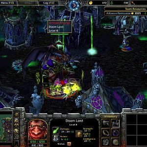 The enemy hero, Doom Lord. Beware. Notice the BETA Gargoyle Spire in the background. It's also used.

Lore:
Doom Lords are higher ranking demons th