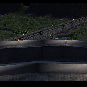 View from atop the new walls