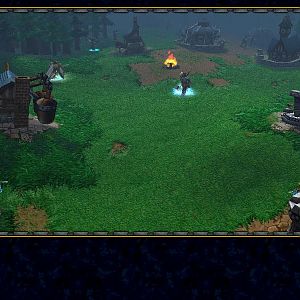 Captain Falric and Prince Arthas Menethil arrive at the Silver Hand's Base Encampment. Notice the new units.