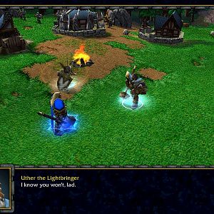 Captain Falric, Prince Arthas Menethil, and Uther the Lightbringer. Notice the new units.