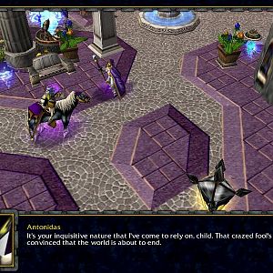 Antonidas and Jaina Proudmoore discuss matters in Dalaran City. Notice the new terrain and units. Credits goes to Heinvers for the terrain and Forsake