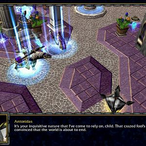Antonidas and Jaina Proudmoore discuss matters in Dalaran City. Notice the new terrain and units. Credits goes to Heinvers for the terrain and Forsake