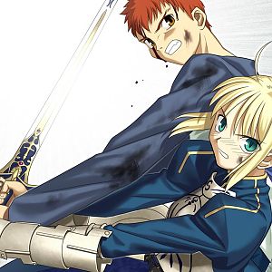 Saber & Shiro wielding Caliburn (From Fate/Stay Night)