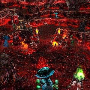 Some Orcs in a Demonic a evil cave.