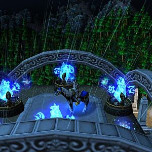 A archmage of the mages guild working on controlling the weather.