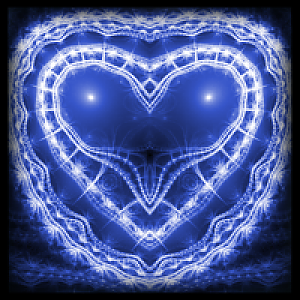 Alore: This is a heart made by Iristle, the original fractal is pink, though I made it blue and smaller, but it still remains my favourite fractal, an