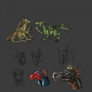 Gift from Kimberly of various dragons from my campaign