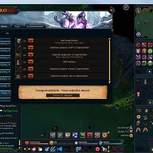 After killing a ganodermic beast, I levelled my magic skill. I am now level 99. :D

Magic is the 8th skill in order to have been maxed, 18 more to g