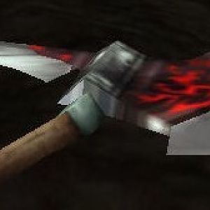 Nazgrim's axe. But not actually. It is Pykoh'Seb, Kargosh Deathknell's weapon.