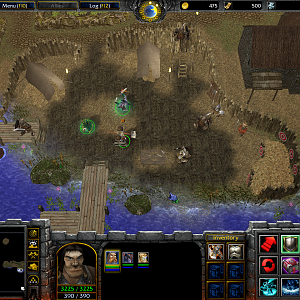 Ingame screenshot of the military outpost during the day.